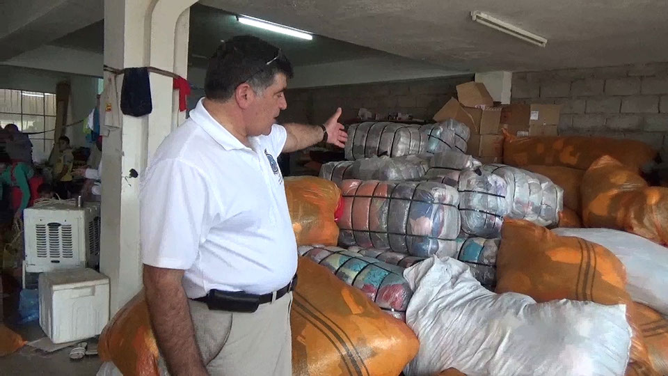 Relief supplies ready for distribution